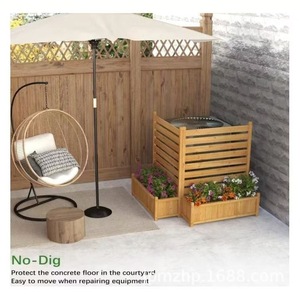 Wooden Air Conditioner Enclosure With Flower Box Garden Privacy <b>Screen</b> Outdoor Decorative <b>Partition</b> Fence Customizable Size - Product Image 2