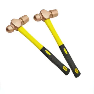 2021 Non Sparking Fiber Handle Round Head Ball Pein Hammer Is Mainly Used For Fitter Cold Work