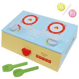 Ensemble de cuisine en <span class=keywords><strong>bois</strong></span> pour enfants, cuisinière à gaz de simulation, fruits et légumes à découper, jouets de cuisine pour la maison - Product Image 4