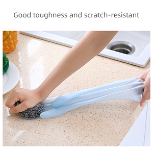 Guantes de Limpieza de Color Jelly, Resistentes al Aceite, Suaves, Duraderos, de PVC, Impermeables, para Limpieza del Hogar, Cocina y Lavandería - Product Image 4