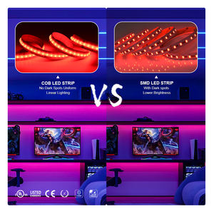 PERFECT Copper IP20 Non-waterproof Flexible 5 Colors RGBCCT High Density 840leds/m 12mm Dotless DC24V <b>Smart</b> COB LED <b>Strip</b> <b>Light</b> - Product Image 3