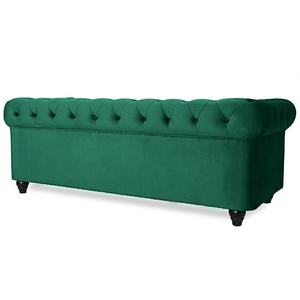 Bắc Âu Hiện Đại Đồ nội thất nhà cổ điển nút vải <span class=keywords><strong>sofa</strong></span> phòng khách sang trọng Nhung Chần 3 chỗ ngồi chesterfield đi văng - Product Image 4