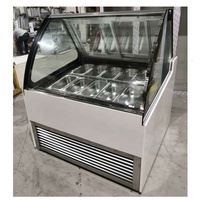 Congélateur Vitrine Italien Flishel 10GN à Température Unique pour Crème Glacée, Gelato et Yaourt Glacé avec Contrôle Numérique de la Température