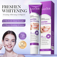 SADOER Dentifrice blanchissant apaisant Soins bucco-dentaires professionnels Kit de blanchiment des dents à domicile Élimination du tartre Renforce les dents