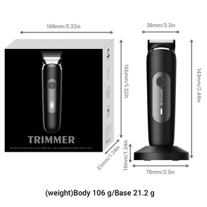 Tondeuse légère à approvisionnement exclusif entièrement lavable USB Rechargeable corps électrique rasoir privé pour hommes avec base de charge - Product Image 3