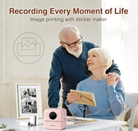 Mini Impresora Fotográfica Portátil, Dispositivo de Impresión de Bolsillo Ligero para Manualidades, Regalos y Proyectos DIY para Padres e Hijos