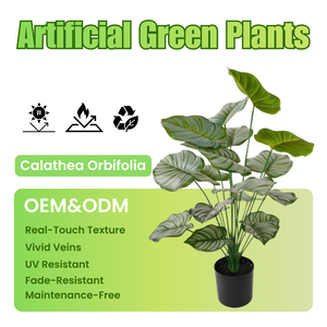 Plantas Artificiais de Grau Comercial com Vaso, Material PE Ecológico, Ramos Ajustáveis, para Interiores, Atacado a Granel - Product Image 1