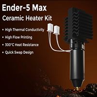 Kit Hotend Creality 3D Ender-5 Max, 70W, anneau chauffant en céramique, dissipateur thermique en alliage de titane, buse en laiton de 0,4 mm, 1x1x1 pouces