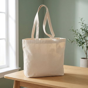 Borse Promozionali in Cotone 320 G/m con Zip, Modello 120331-1, Senza Marca, da Ningbo - Product Image 3