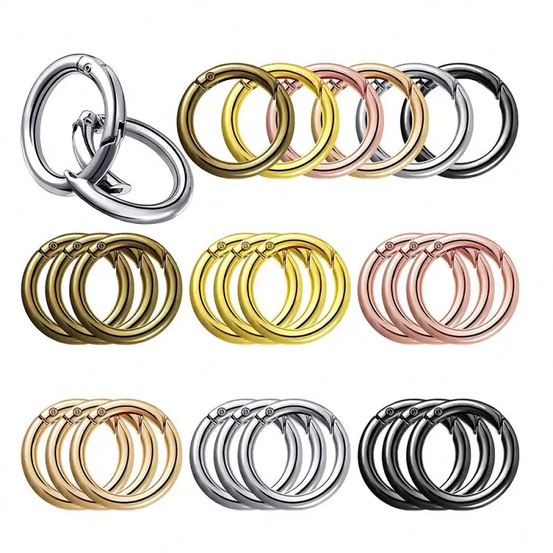 Bán buôn Vàng Nickel mạ kim loại chains Logo Keychain chia vòng chìa khóa với chuỗi DIY phần cứng keyrings Móc chìa Khóa Phụ Kiện