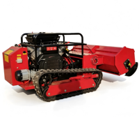 Tondeuse à gazon télécommandée, moteur diesel 23HP, portée de 800M, 35 °   Broyeur à fléaux pour la coupe de paillis en pente pour vergers et fermes