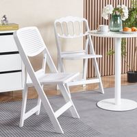 Chaises pliantes légères d'extérieur pour la location, en plastique blanc, pour mariage, Wimbledon, chaise pliante en résine pour événements