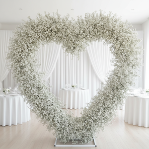 Arche en forme de cœur décorative avec support pour événements de <span class=keywords><strong>mariage</strong></span>, activités de fête, fond mural floral artificiel - Product Image 1