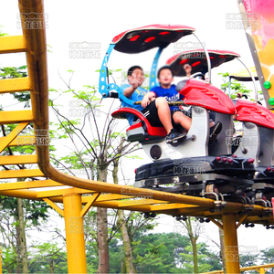 Simulateur de mouvement à double piste de haute technologie pour manèges de réalité virtuelle VR, construction en métal et fibre de verre, adapté aux familles, aérien - Product Image 5