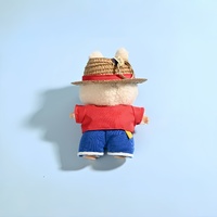 Petit chapeau tressé en paille pour poupée miniature, accessoire de fête, pièce de déguisement pastoral, en polyester, pour peluche de 17 cm