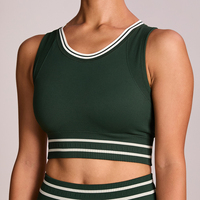 Luckpanther, venta al por mayor, ropa moldeadora de control de barriga de alta calidad, chaleco Racerback, camiseta sin mangas sin costuras de tenis para mujer