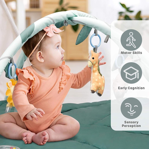 Gimnasio de Juego para Bebés con Diseño de Bosque de Hojas Verdes, Lavable a Máquina, Tapete de Actividades Montessori para Estimulación Temprana con Juguetes Colgantes, Regalo para Recién Nacidos - Product Image 5