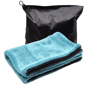 Toalla de microfibra de bucle retorcido para secado de coches, diseño de trenzas, color sólido, paño de limpieza multiusos para el hogar y la cocina - Product Image 1
