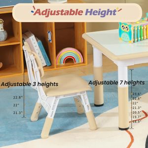 Muebles de guardería para niños, sillas de mesa para niños pequeños, mesa de grafiti para niños, juego de sillas de mesa de actividades para niños, mesa de estudio y silla escritorio para niños pequeños - Product Image 4