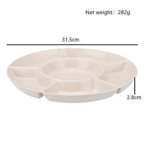 Plateau à collation <span class=keywords><strong>compartiment</strong></span>é en plastique de grande capacité Petite <span class=keywords><strong>assiette</strong></span> de fruits secs pour le salon Table basse Plats pour collation - Product Image 5
