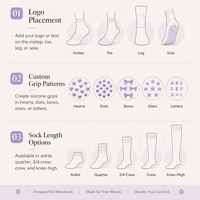Chaussettes de yoga, de gym et de pilates personnalisées pour femmes, respirantes, antidérapantes, chaussettes de pilates personnalisées avec grip