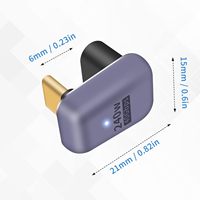Adaptateur USB-C DAJIANG OEM à 180 degrés, USB 4.0 en forme de U, extension angulaire 240W, transfert de données 40 Gbps, prise en charge vidéo 8K pour ordinateur portable, MacBook