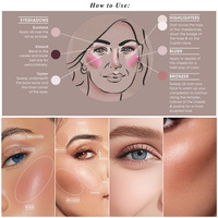 FAIRY ES155 Palette de fards à paupières et de blushs 7 couleurs, Maquillage bio, Coffret cadeau, Illumine le teint et résiste à la décoloration, Cosmétiques