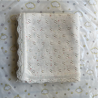 Couverture de bébé tricotée au Crochet de polyvalence quatre saisons d'inspiration nordique de haute qualité avec dentelle creuse climatisation jetée