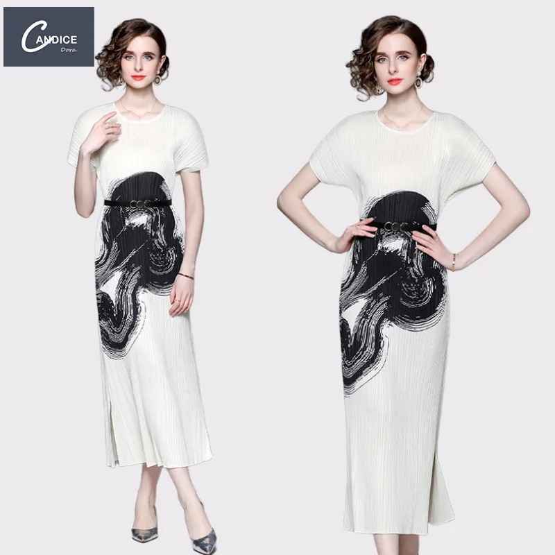 Candice в наличии, Удобное повседневное женское Платье макси с коротким рукавом, лето 2023, женское элегантное