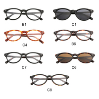 Monture de lunettes transparente ronde pour adultes en acétate, design italien OEM, pour femmes, monture optique