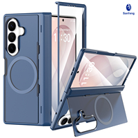 Coque de protection magnétique de qualité avec support arrière dissimulé et protection d'écran souple pour Samsung Z Fold 8 Ultra