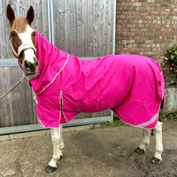 Couverture d'hiver pour cheval, grande taille, respirante, en tissu ripstop, col standard, avec sangle croisée sous le ventre, taille stable pour un confort et une chaleur optimaux