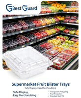 Op maat gemaakte transparante PET blisterverpakking voor fruit, groenten, cake en afhaalmaaltijden met clamshell deksel (CE-gecertificeerd)