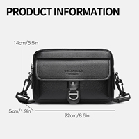 Tas Selempang Kulit PU Vintage Trendy Grosir, Tas Messenger Fashion Mewah, Tas Bahu Kasual Anti Air