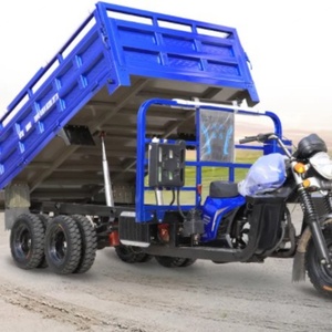 Tricycle motorisé bleu à 9 roues, modèle 2025, très demandé, à essence avec benne hydraulique - Product Image 5