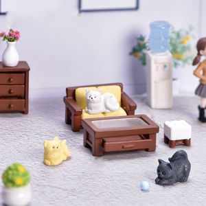 Mini Muebles de Resina, Figuras en Miniatura, Decoraciones para Habitaciones, Gabinete Pequeño, Escritorio, Cama, Sofá, Accesorios para Casa de Muñecas, DIY - Product Image 4