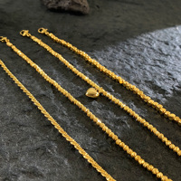 Bracelet en acier inoxydable plaqué or 18 carats avec perles et chaîne réglable, résistant au ternissement et à l'eau, bijoux en gros pour femmes