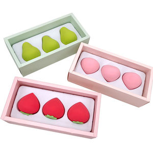 3pcs một Bộ trái cây trang điểm trứng đặt miếng bọt biển mềm vẻ đẹp <span class=keywords><strong>Sponge</strong></span> <span class=keywords><strong>Blender</strong></span> Set trang điểm Máy xay sinh tố <span class=keywords><strong>Sponge</strong></span> - Product Image 3