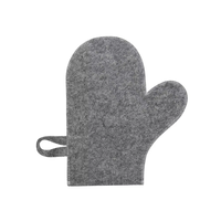 Ensemble de sauna 5 pièces en feutre gris (laine ou polyester) : chapeau, tapis, gants, chaussons, broderie personnalisée, unisexe, toutes saisons, pour le ski