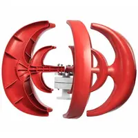 Tengyu Tech-turbina aerogeneradora con linterna roja, generador de energía eólica Vertical de eje vertical, 600W, 12/24/48V
