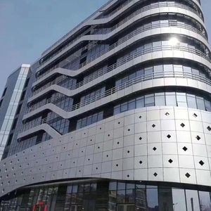 Nouvelle Arrivée Mur Rideau en Verre Moderne de Haute Qualité avec <span class=keywords><strong>Façade</strong></span> Isolée à <span class=keywords><strong>Double</strong></span> Paroi en Alliage d'Aluminium pour Bâtiment de Bureaux - Product Image 1