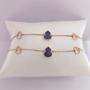 Joyería Fina, Colgante de Calabaza, Pulsera de Oro Real de 18k, Chapada en Circonita Cúbica, Oro Rosa Sólido, Pulseras de Cadena y Eslabones de Moda - Product Image 3