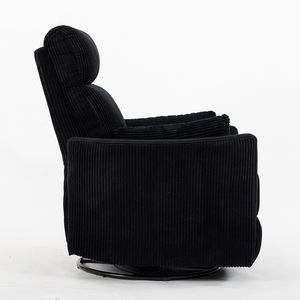 Poltrona Reclinabile a Dondolo VANBOW in Tessuto Nero per Madri in Allattamento - Product Image 5