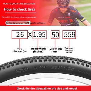 Neumáticos de Bicicleta de Montaña C S T de Tamaño Completo 12/14/16/18/20/22/24/<span class=keywords><strong>26</strong></span>/27.5/29 Pulgadas 195/2125 para Neumáticos Interiores y Exteriores para Bicicleta de Montaña - Product Image 5
