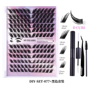 ชุดต่อขนตาปลอมแบบทำเอง Fox Eye Yalee  แบบตัดสำเร็จ  ขนตาแบบกลุ่ม  ขนาด L  ความหนา 0.07 มม.-0.10 มม.  สไตล์ธรรมชาติ  สำหรับใช้ที่บ้าน  12 ชิ้น - Product Image 5