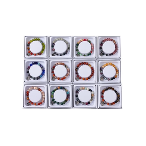 Pulsera de Acero Inoxidable con Piedras Naturales de 8 mm, Diseño de Mariposa, Joyería de Moda - Product Image 2