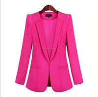 Jaket wanita kantor Formal, Jaket tiga dimensi elegan, jaket bisnis wanita ukuran Plus, jaket olahraga