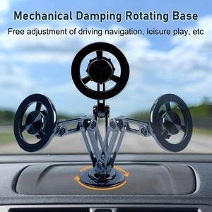 ที่ยึดโทรศัพท์มือถือแบบหมุนได้ 360 องศา ทำจากอลูมิเนียมอัลลอยด์ แม่เหล็กแรงสูง สำหรับติดตั้งบนคอนโซลรถยนต์ ใช้ได้กับ <span class=keywords><strong>iPhone</strong></span> 17 16 15 14 <span class=keywords><strong>13</strong></span> และใช้บนโต๊ะได้ - Product Image 6