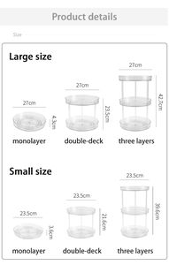 Organizador Giratorio de Especias de 2 Niveles, Transparente, con Rotación de 360 Grados, para Gabinete de Cocina - Product Image 5