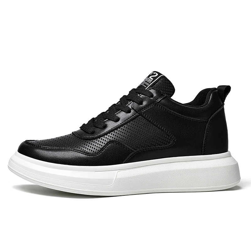 Black of breathable perforated upperer